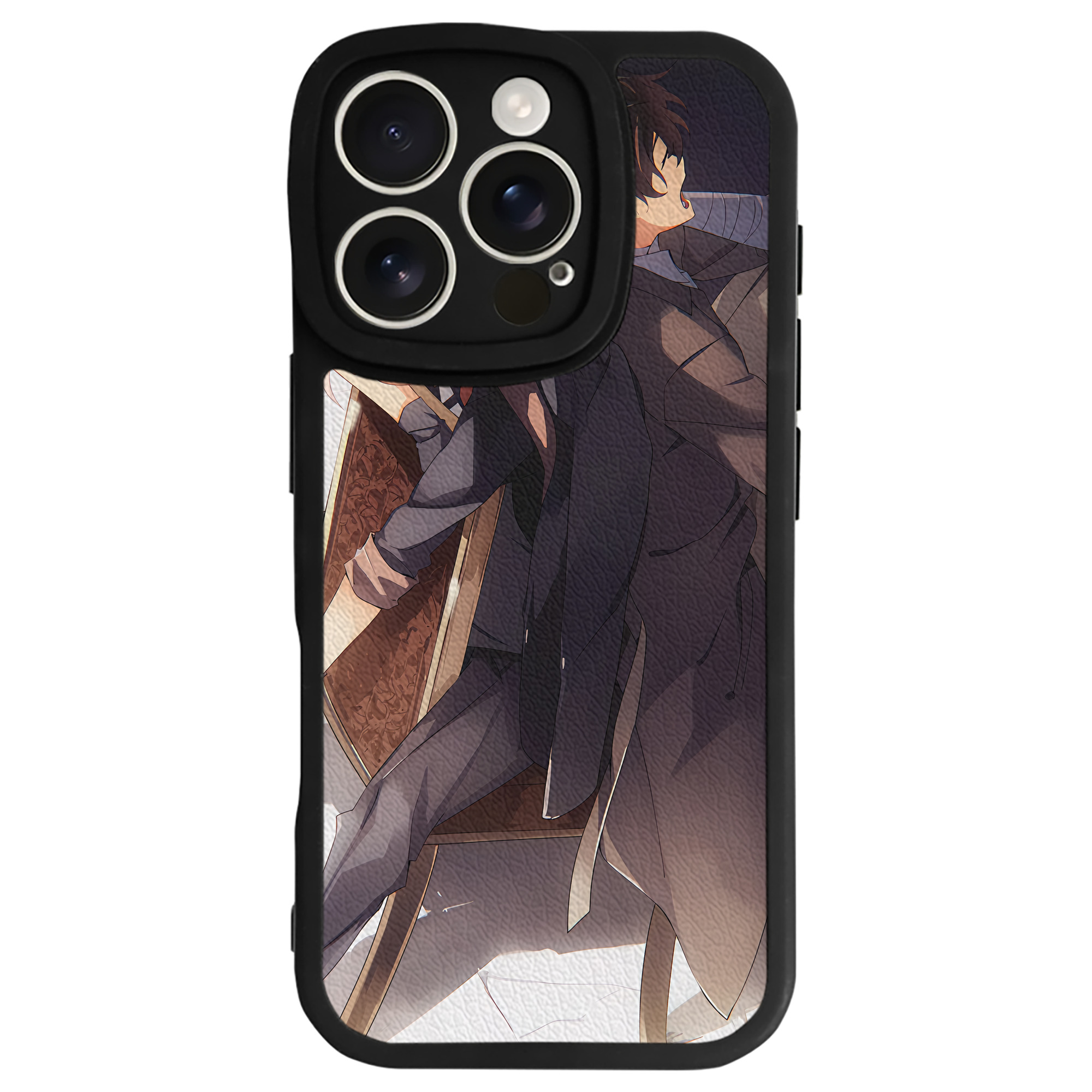 （画像用） 文豪ストレイドッグス Bungo Stray Dogs 【iPhone 16シリーズ対応】シリコンスマホケース（レザー調） 材質：シリコン